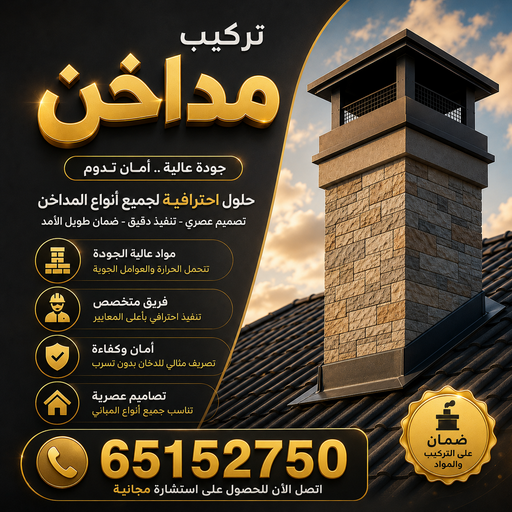 تركيب مداخن - فني مداخن - باكستانى عظيم📞65152750 - مداخن استيل - مداخن مطابخ - شفاط مداخن - تصليح مداخن - تنظيف مداخن - شفاطات مداخن - مداخن - تفصيل مداخن - تهوية مداخن 1 تركيب مداخن - فني مداخن - باكستانى عظيم📞65152750 - مداخن استيل - مداخن مطابخ - شفاط مداخن - تصليح مداخن - تنظيف مداخن - شفاطات مداخن - مداخن - تفصيل مداخن - تهوية مداخن